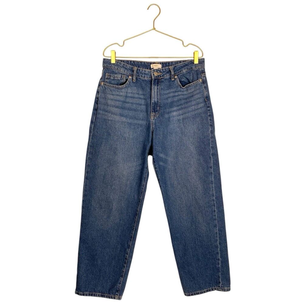 Forever 21 Blue Jeans Womens Size 30 Wide Leg Baggy Relaxed Boyfriend Denim 375